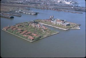 Ellis Island, which welcomed hundreds of thousands of immigrants from Europe during a great period of growth and industrialization in the US