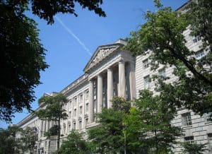 Herbert Hoover building, headquarters in Washington DC of the Department of Commerce