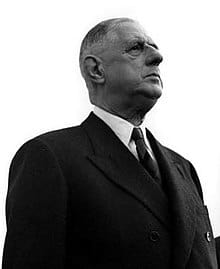 French President Charles de Gaulle insisted the French Constitution be changed from a parliamentary to a US-like presidential system with a chief executive independent of the legislature