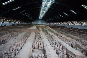 Qin Shihuang had over six thousand terracotta soldiers buried with him to accompany him to the underworld. The tens of thousands of Chinese subjects who built the tomb were not so fortunate; they were executed so that the tomb's treasures couldn't be revealed to grave robbers.