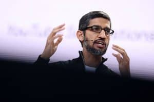 Google CEO Sundar Pichai at World Internet Conference in China. The conference aimed to promote China's vision for the internet: state censorship