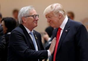 European Commission President Juncker and US President Trump arrange a temporary, informal, and limited trade deal