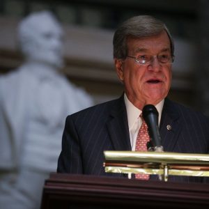 Trent Lott after retiring from the Senate has become a lobbyist for Russia's Gazprombank, Gazprombank, a Russian majority state-owned bank targeted with sanctions over the 2014 pro-Russian unrest in Ukraine. He also leadsa pro-carbon-tax coalition.