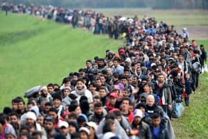 Migrants entering EU via Slovenia