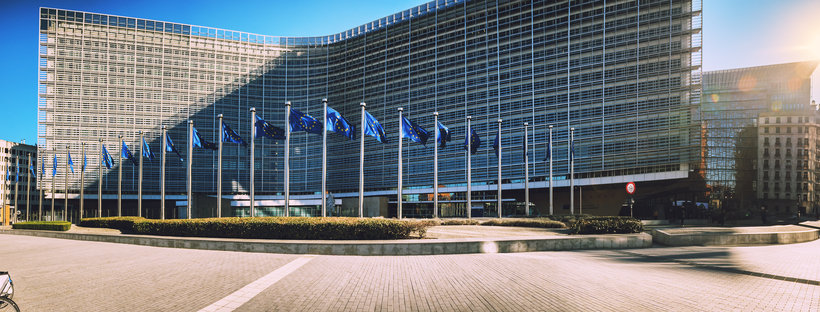 European Commission headquarters, Berlaymont, Brussels, Belgium. The EC, the EU's executive body, has been trying to keep on friendly terms  with Russia and China without alienating the US. It will work with the US, however, toward WTO reforms and green trade policies.