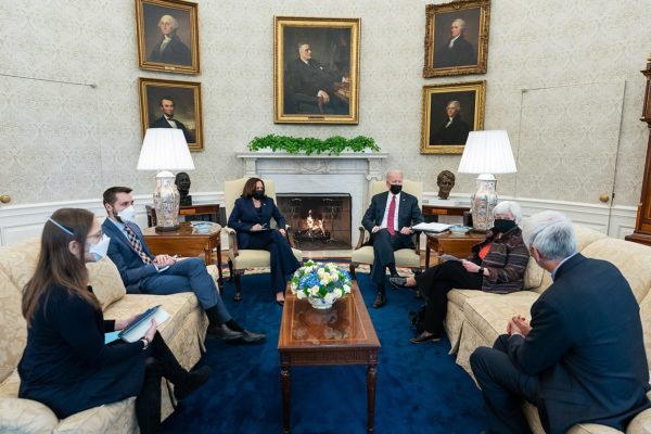 President Biden and Treasury Secretary Janet Yellen meeting on January 29th, 2021.